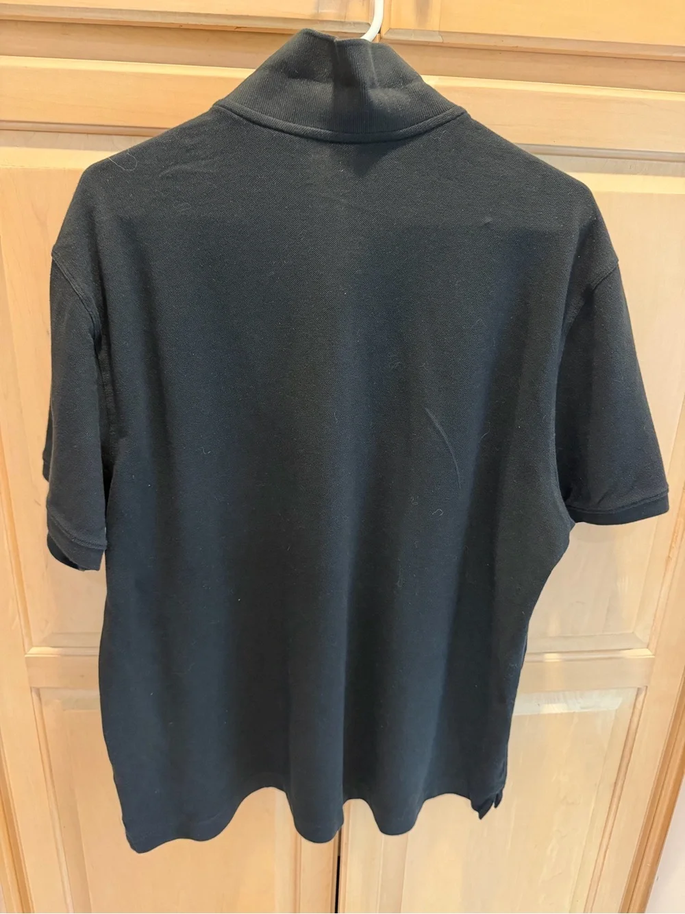 Banana Republic Black Short-Sleeve Pique Polo XL